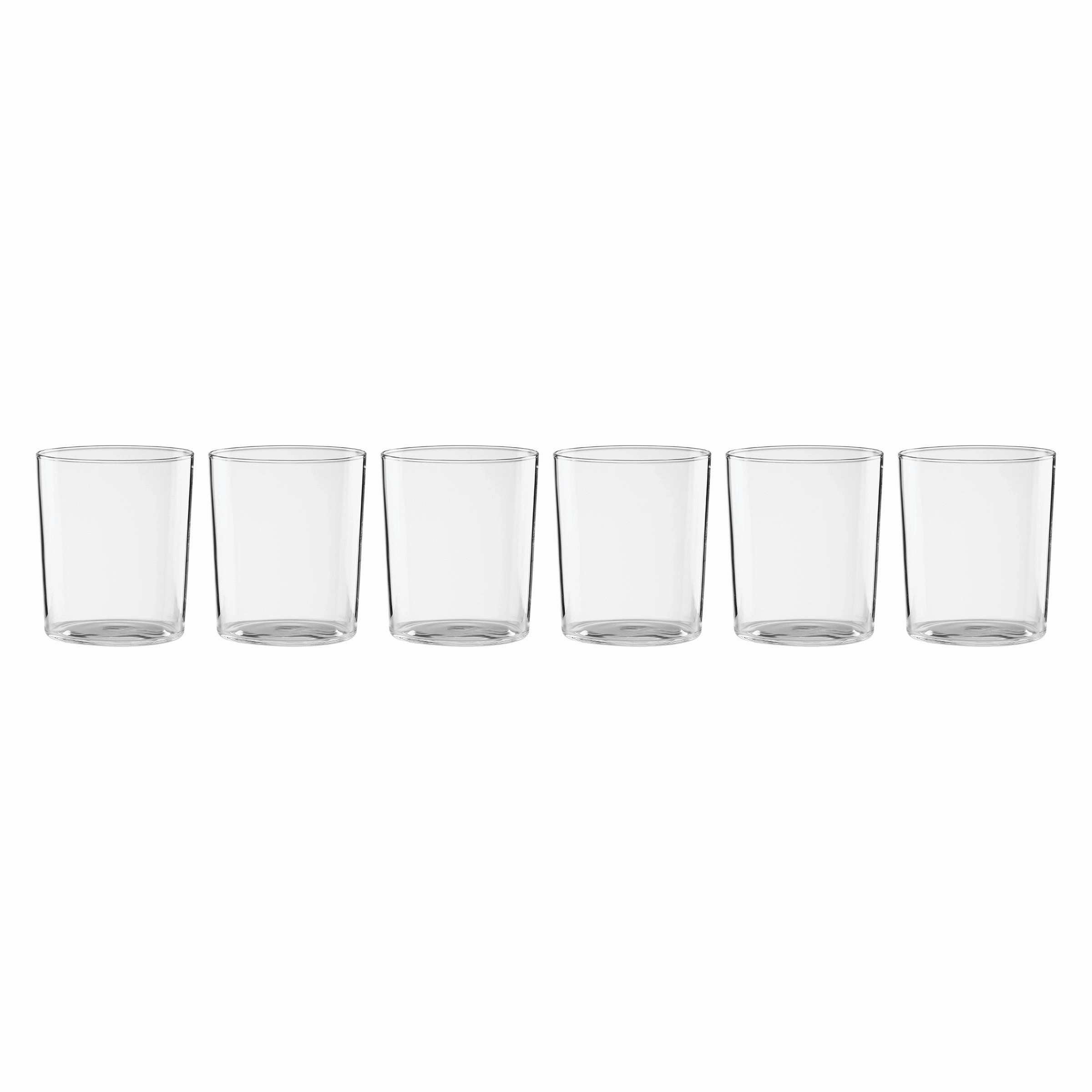 Stackable Clear Tall Glasses - Set Of 6