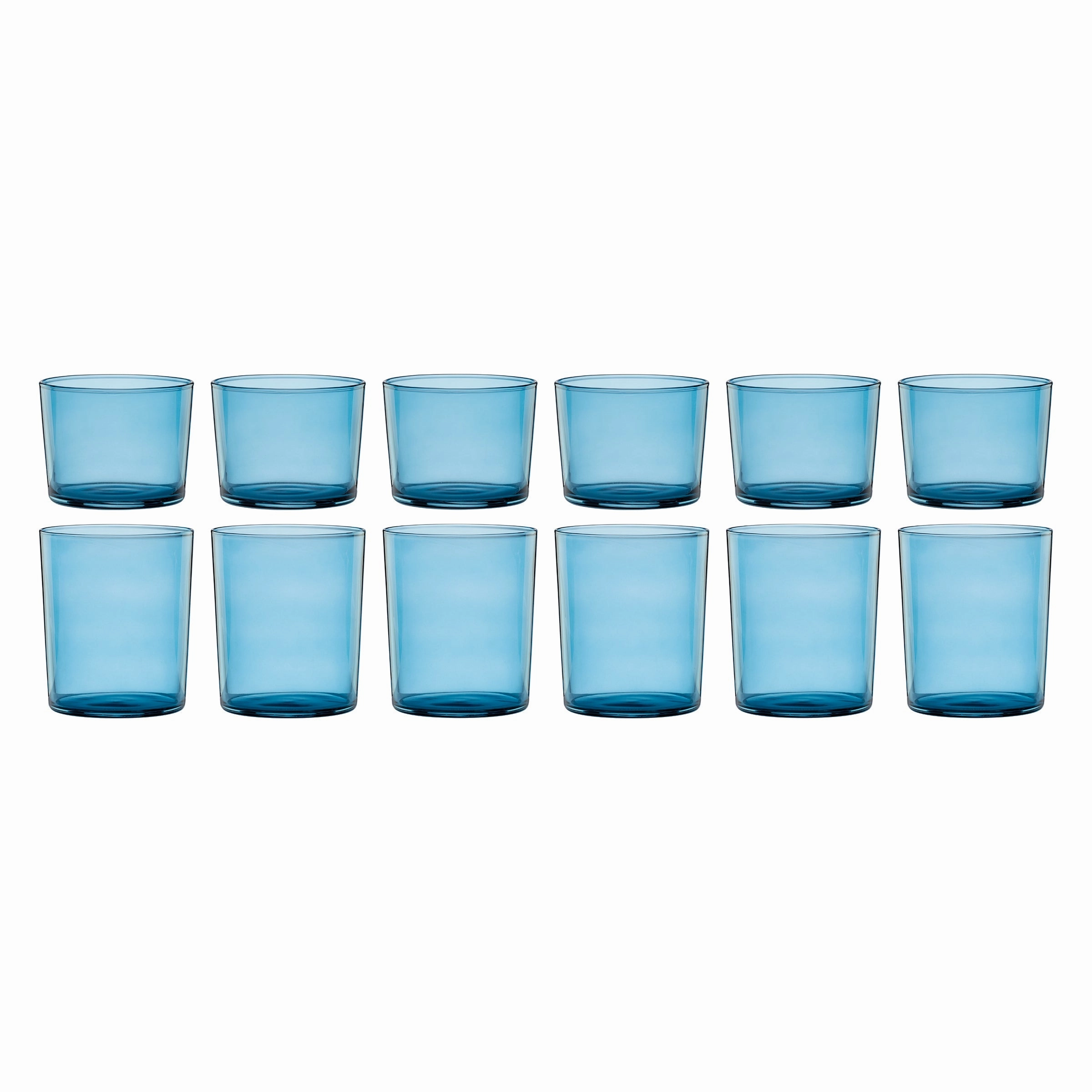 Stackables Blue Short & Tall Glasses - Set Of 12