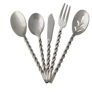 Stainless Twisted Handle Hostess Set toilet seat cover, slow close seat
