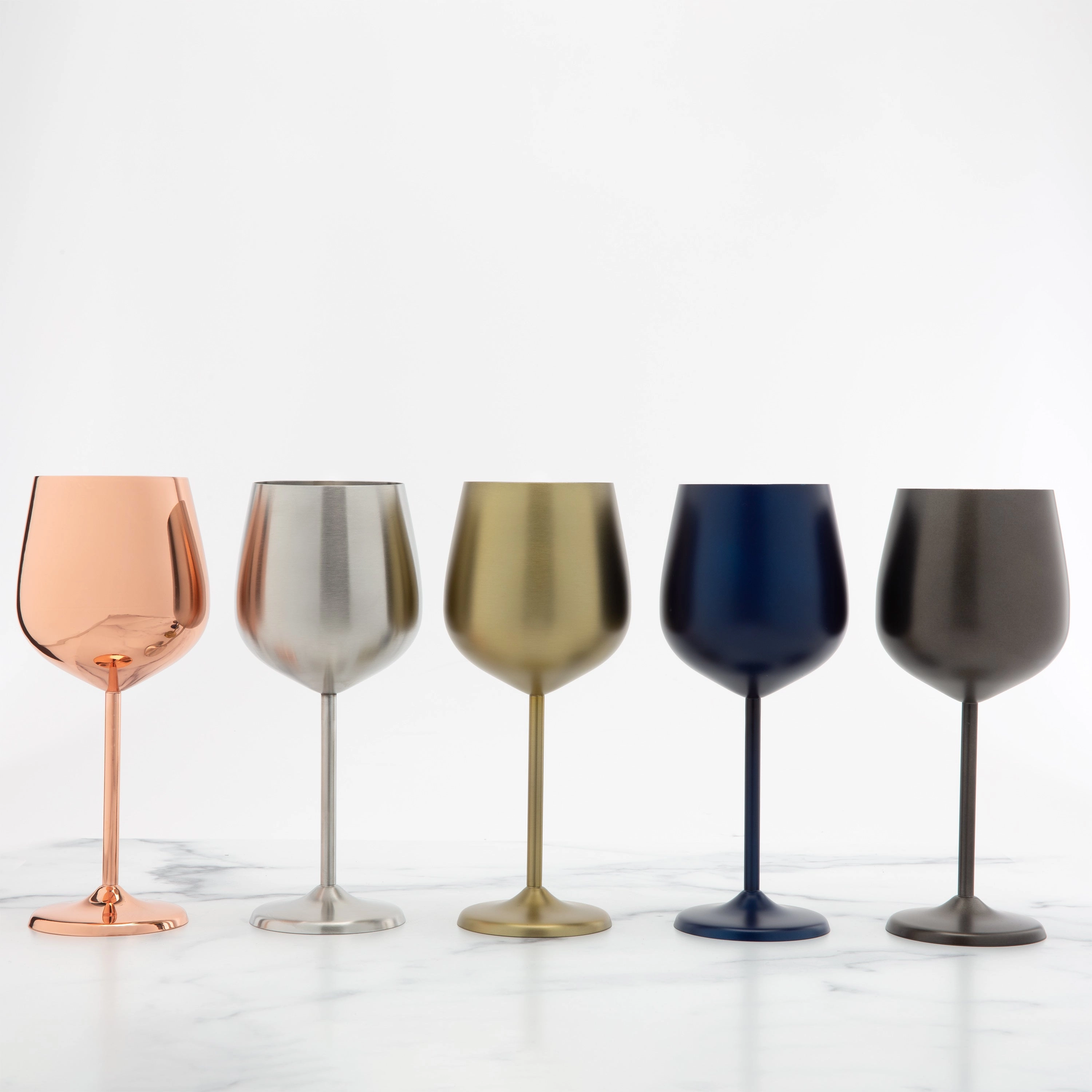 Stainless Steel Wine Glasses - Set Of 4