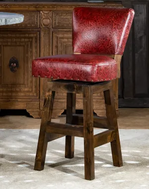 Stamped Red Leather Western Bar Stools gaming chair, computer chair