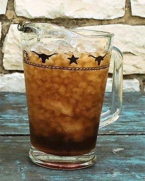 Stars and Longhorns Glass Pitcher shower curtain, waterproof liner