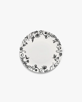 Starter plate floral fantasy white - black Unity