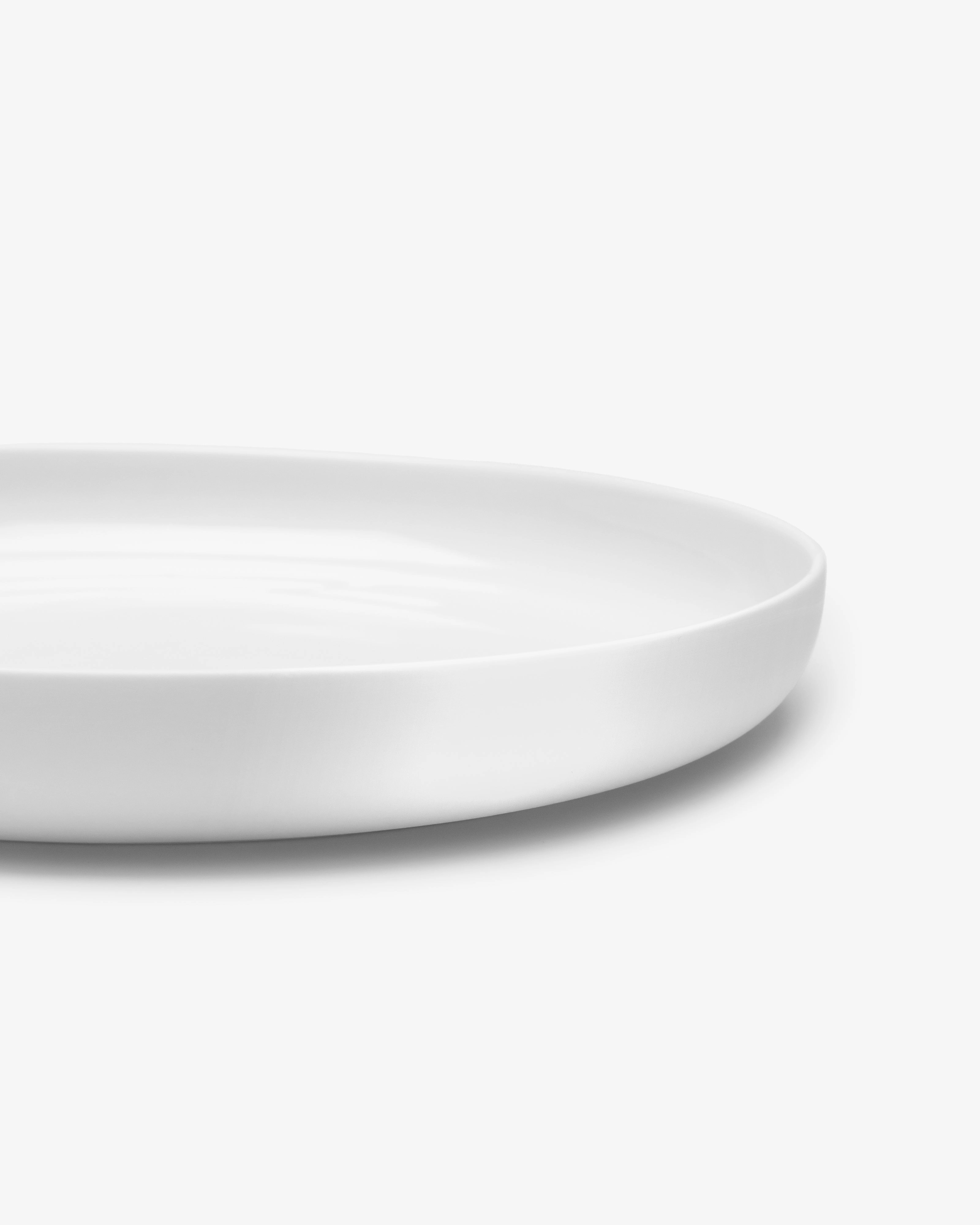 Starter plate high white glazed Base