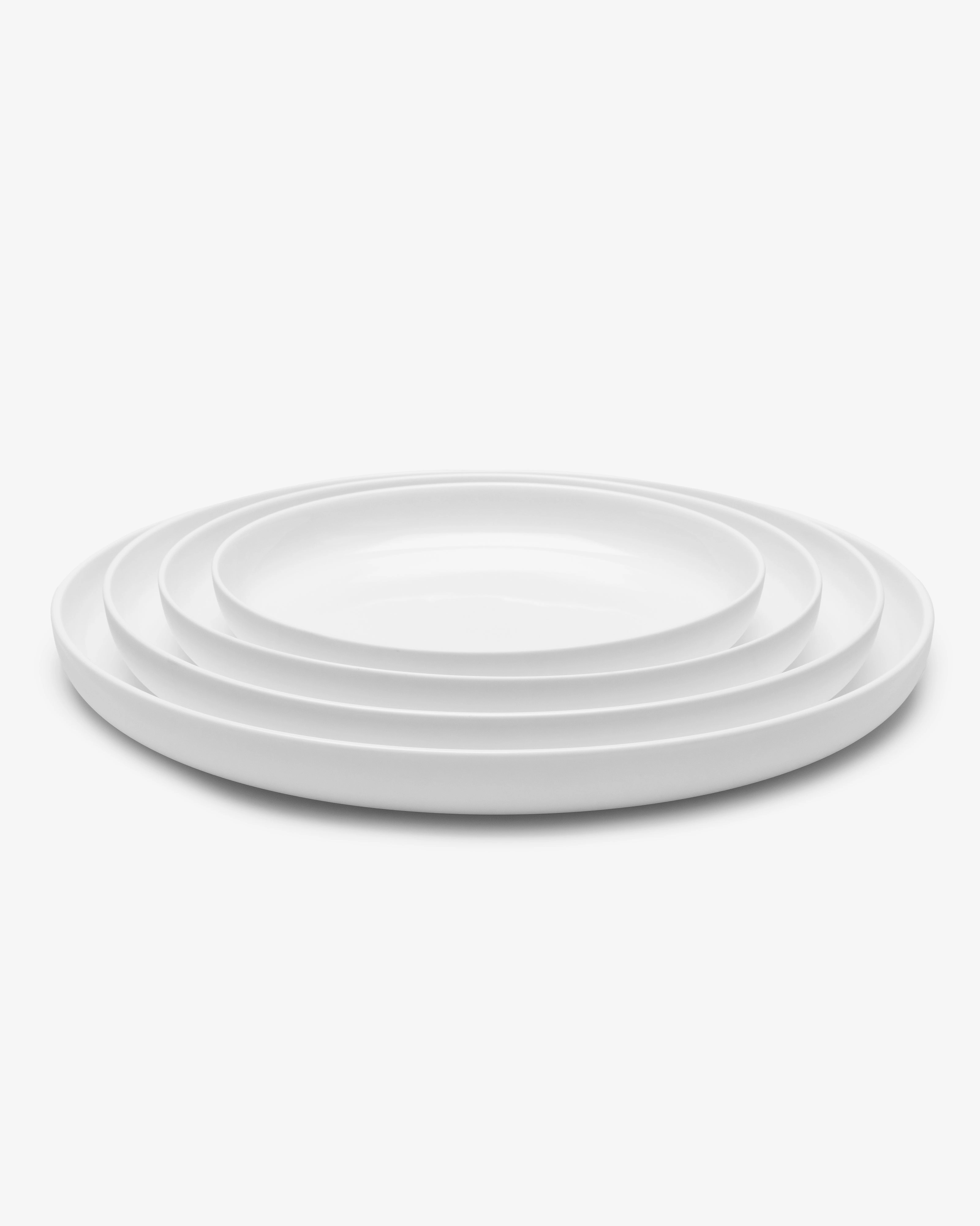 Starter plate high white glazed Base