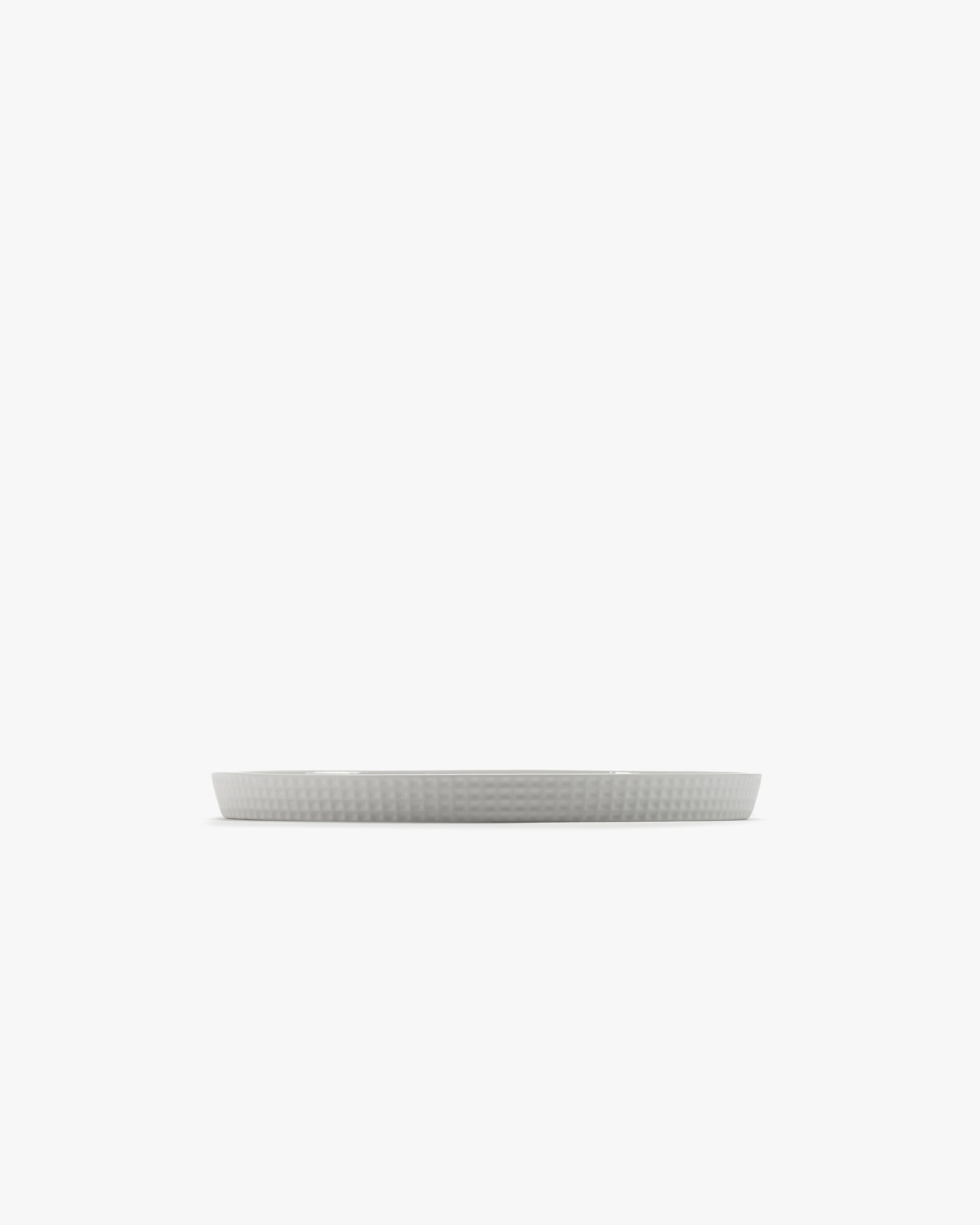 Starter plate raised edge white Nido