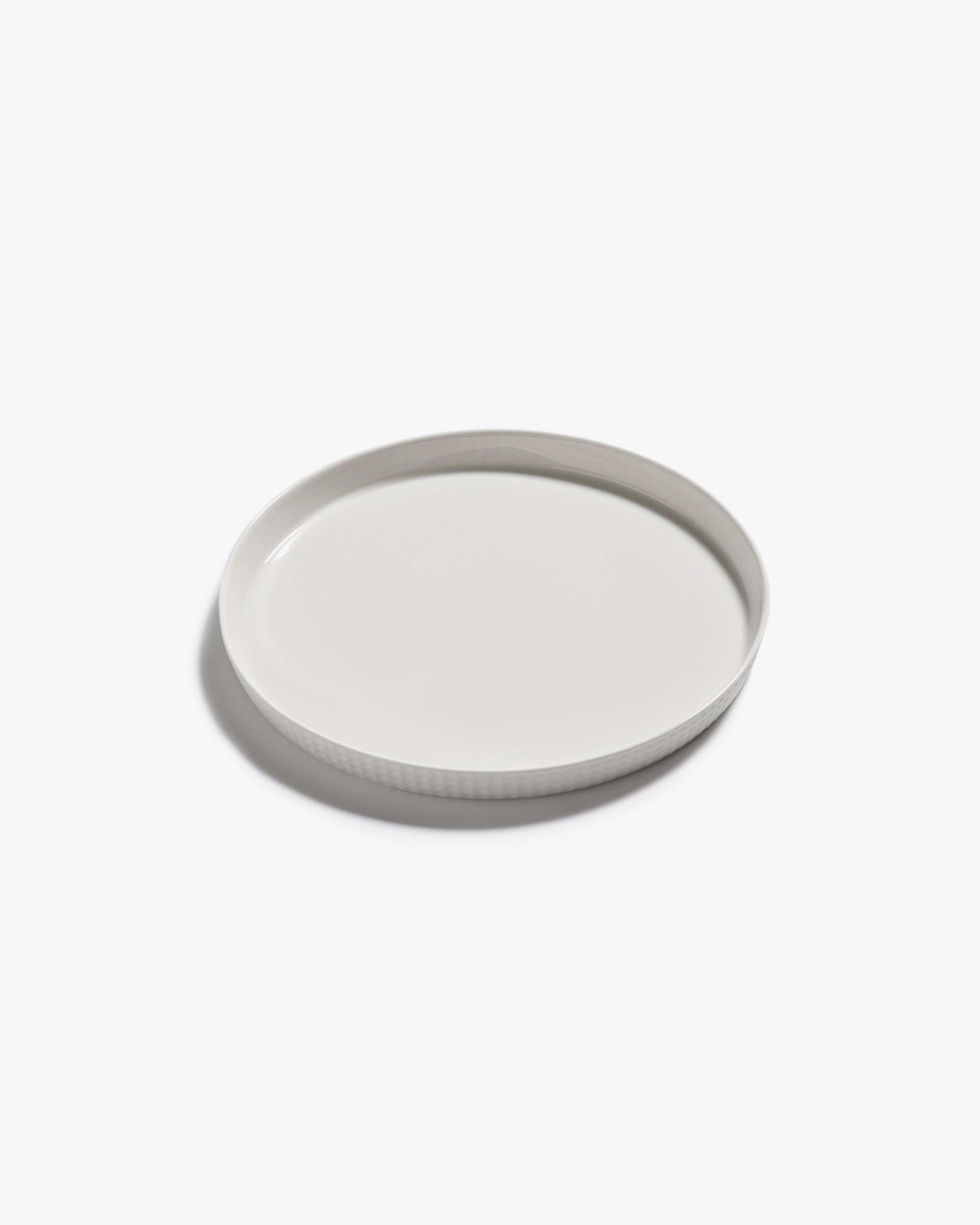 Starter plate raised edge white Nido