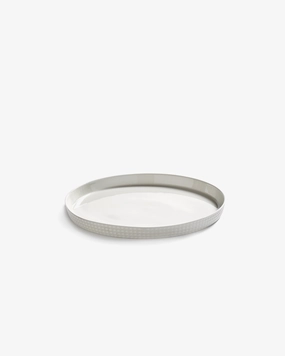 Starter plate raised edge white Nido