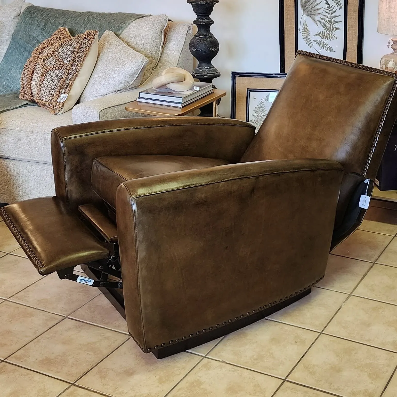 Stately Sauvage Leather Recliner
