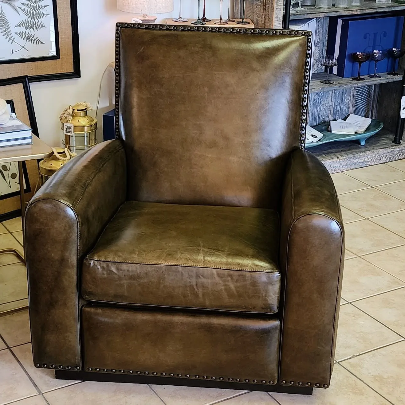 Stately Sauvage Leather Recliner