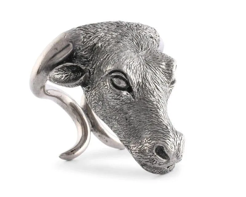 Steer Pewter Napkin Ring