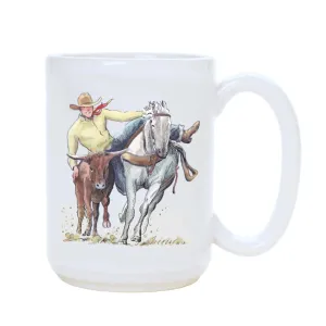 Steer Wrestling Art Coffee Mug toilet seat cover, slow close seat