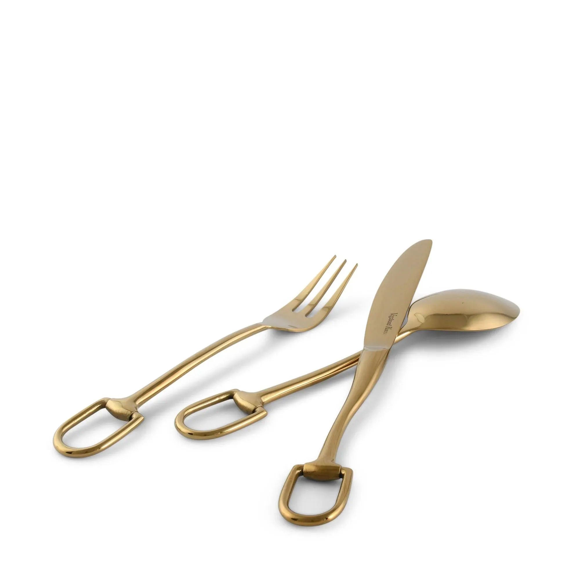 Stirrup 5 Piece Gold Flatware Set