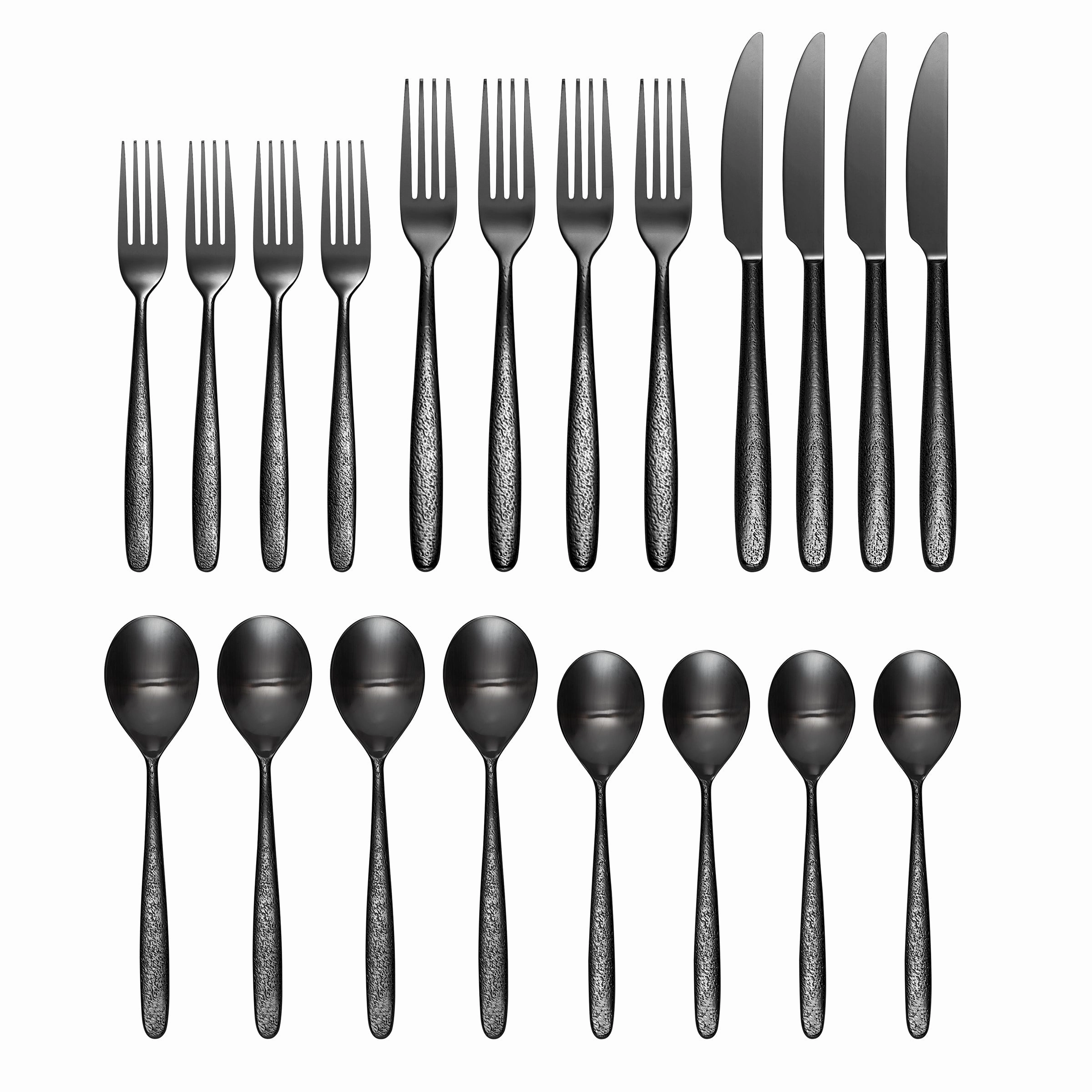 Storm Black 20 Piece Flatware Set