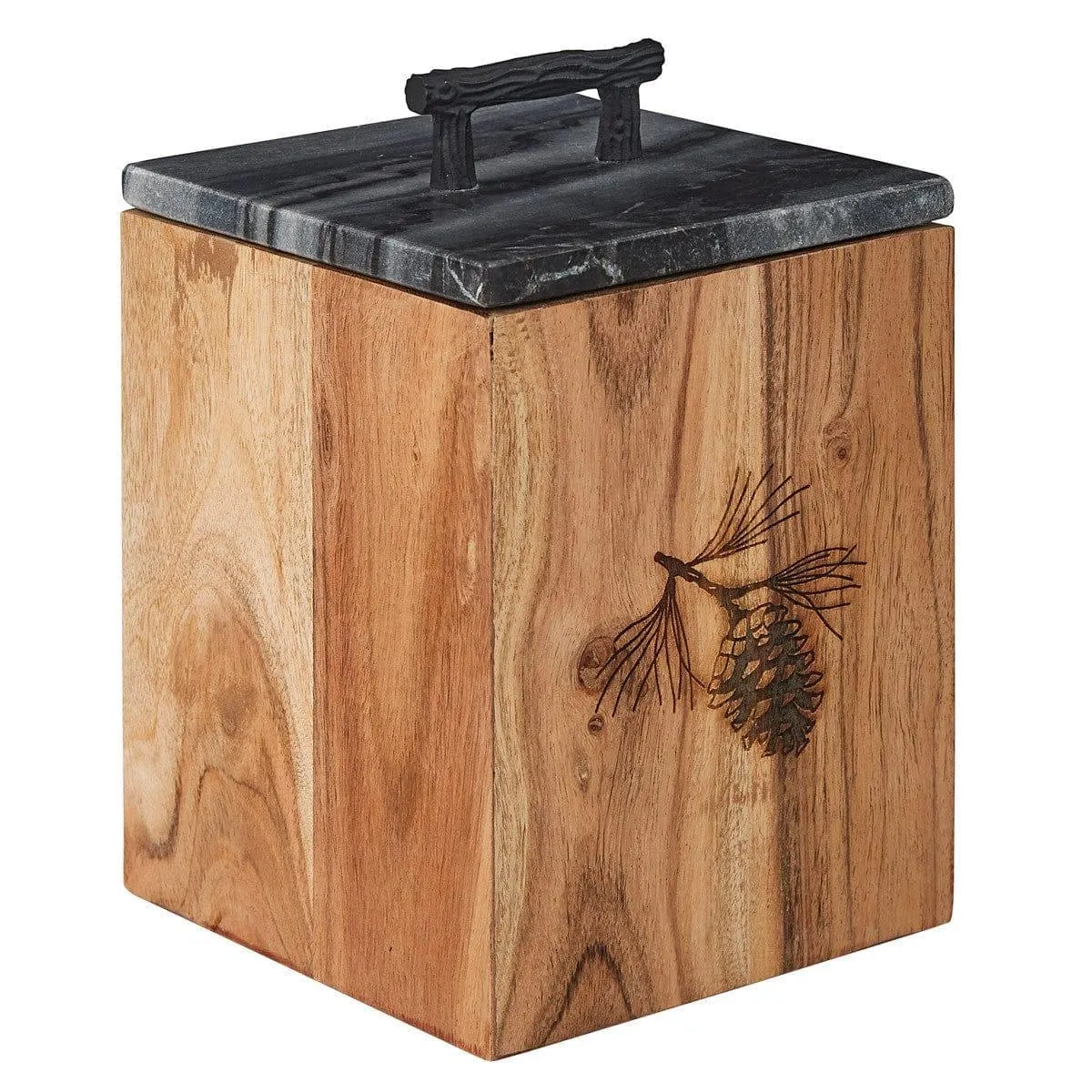 Summit Ridge Engraved Pine & Marble Canisters