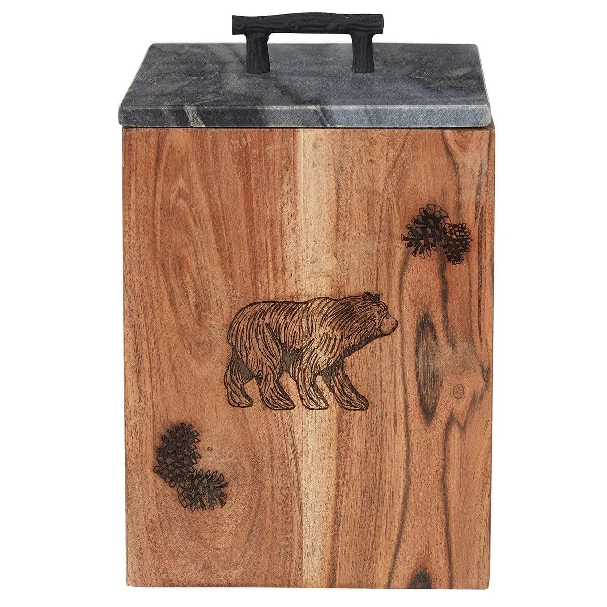 Summit Ridge Engraved Pine & Marble Canisters