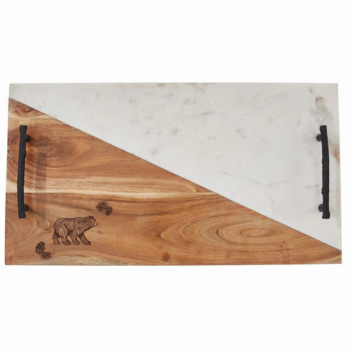 Summit Ridge Pine & Marble Charcuterie Tray