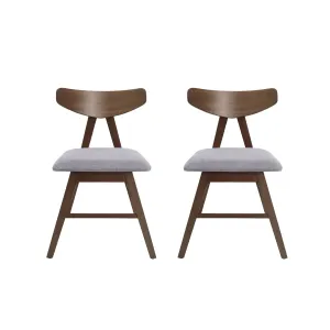 Sunapee Mid Century Modern Fabric Upholstered Wood Dining Chairs, Set of 2 dining table set, 6-piece dining set