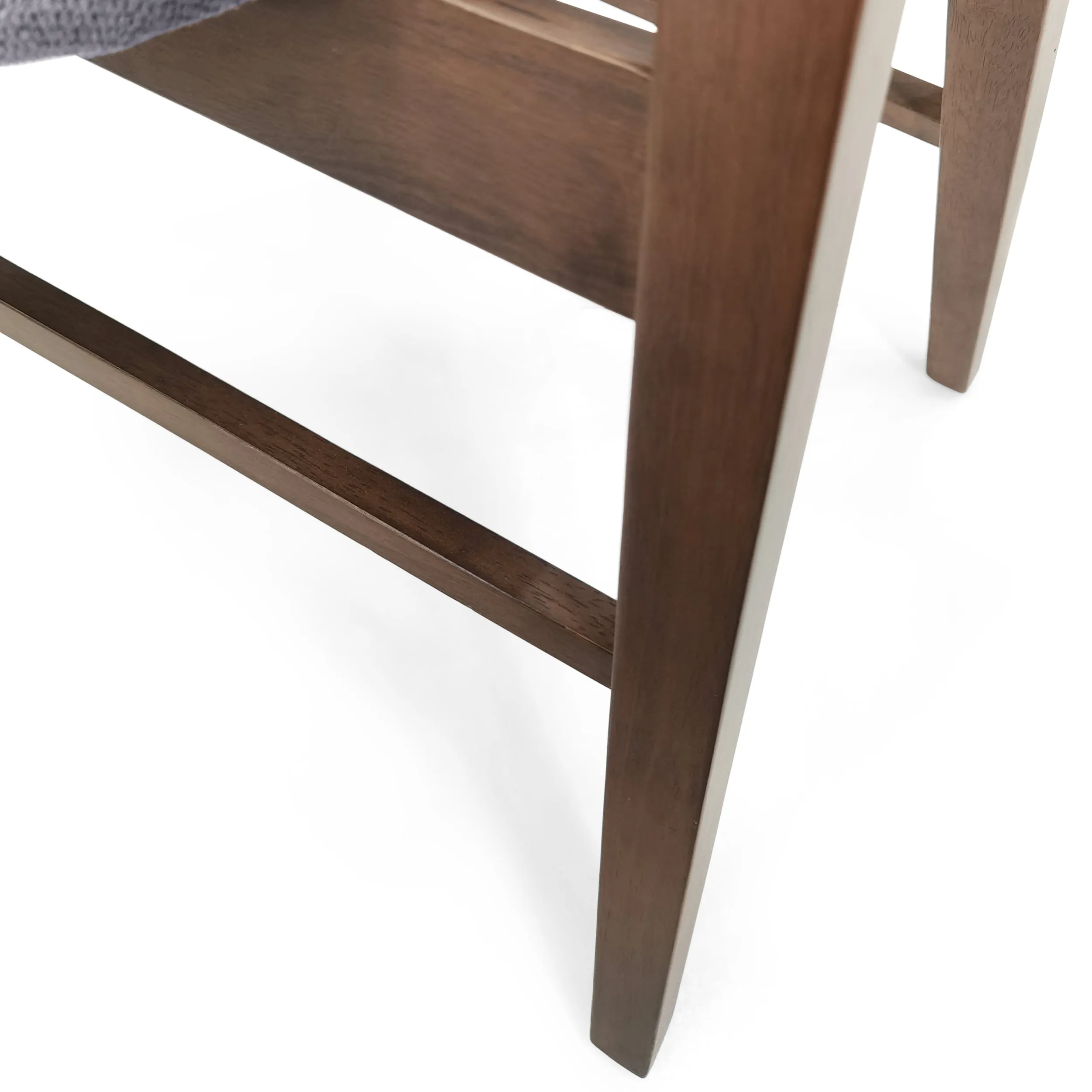 Sunapee Mid Century Modern Fabric Upholstered Wood Dining Chairs, Set of 2