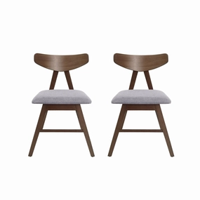 Sunapee Mid Century Modern Fabric Upholstered Wood Dining Chairs, Set of 2 dining table set, 6-piece dining set
