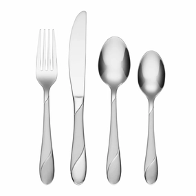 Swirl Sand 16 Piece Flatware Set with Caddy