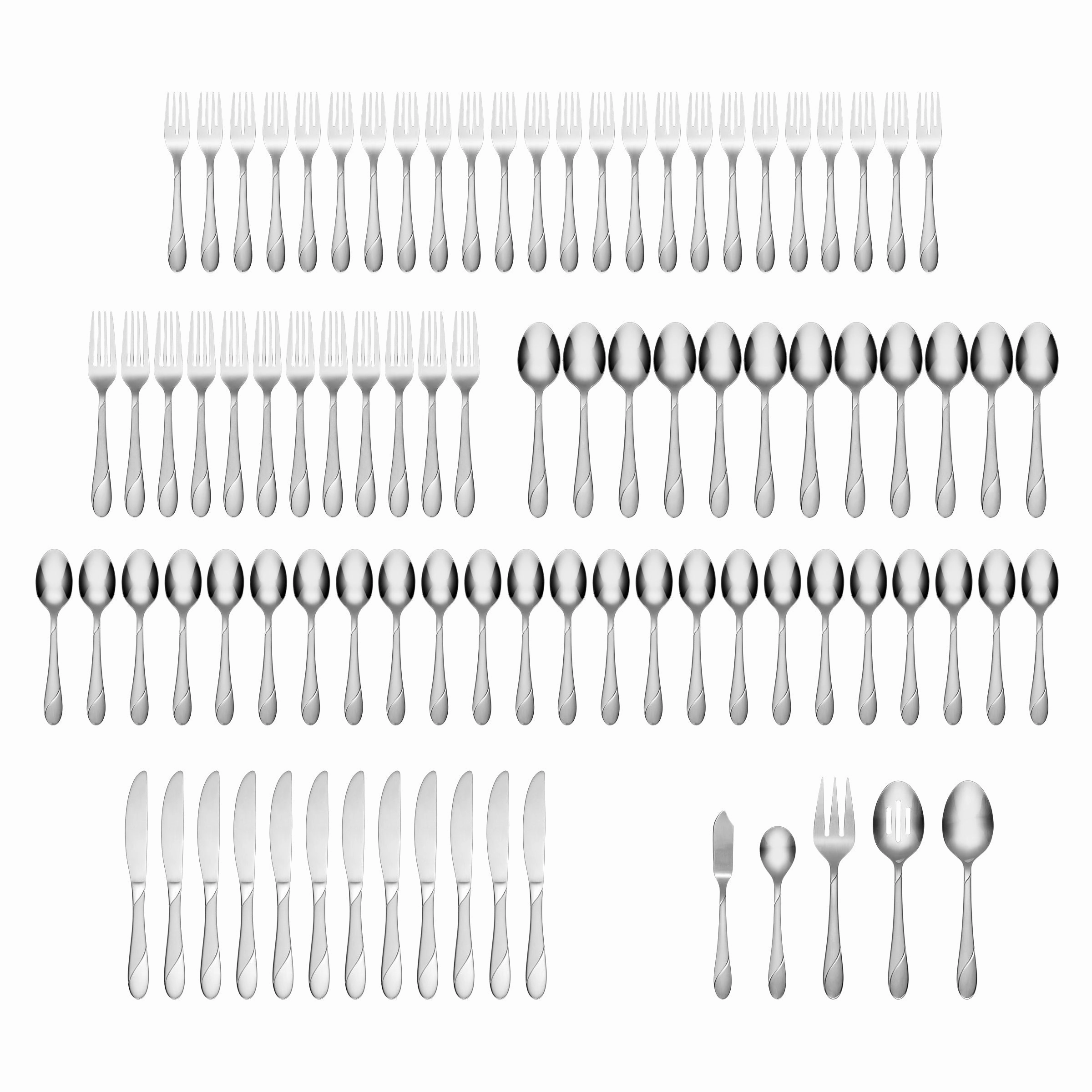 Swirl Sand 89 Piece Flatware Set