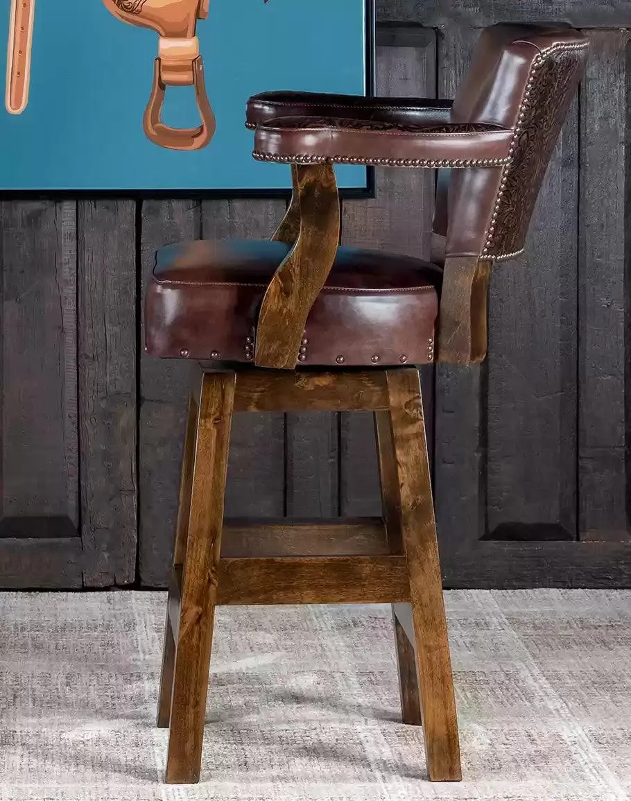 Swivel Western Bar Stool