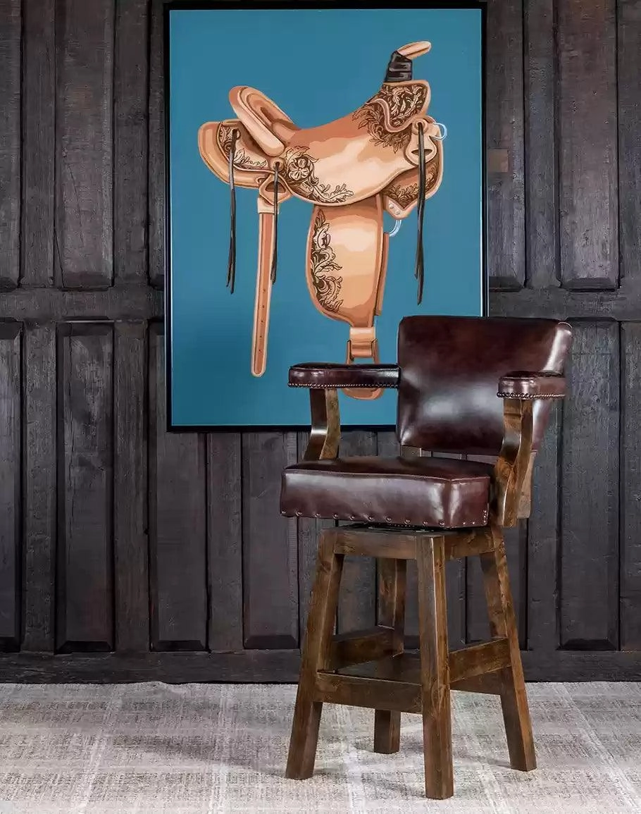 Swivel Western Bar Stool