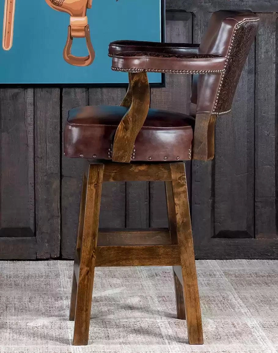 Swivel Western Bar Stool