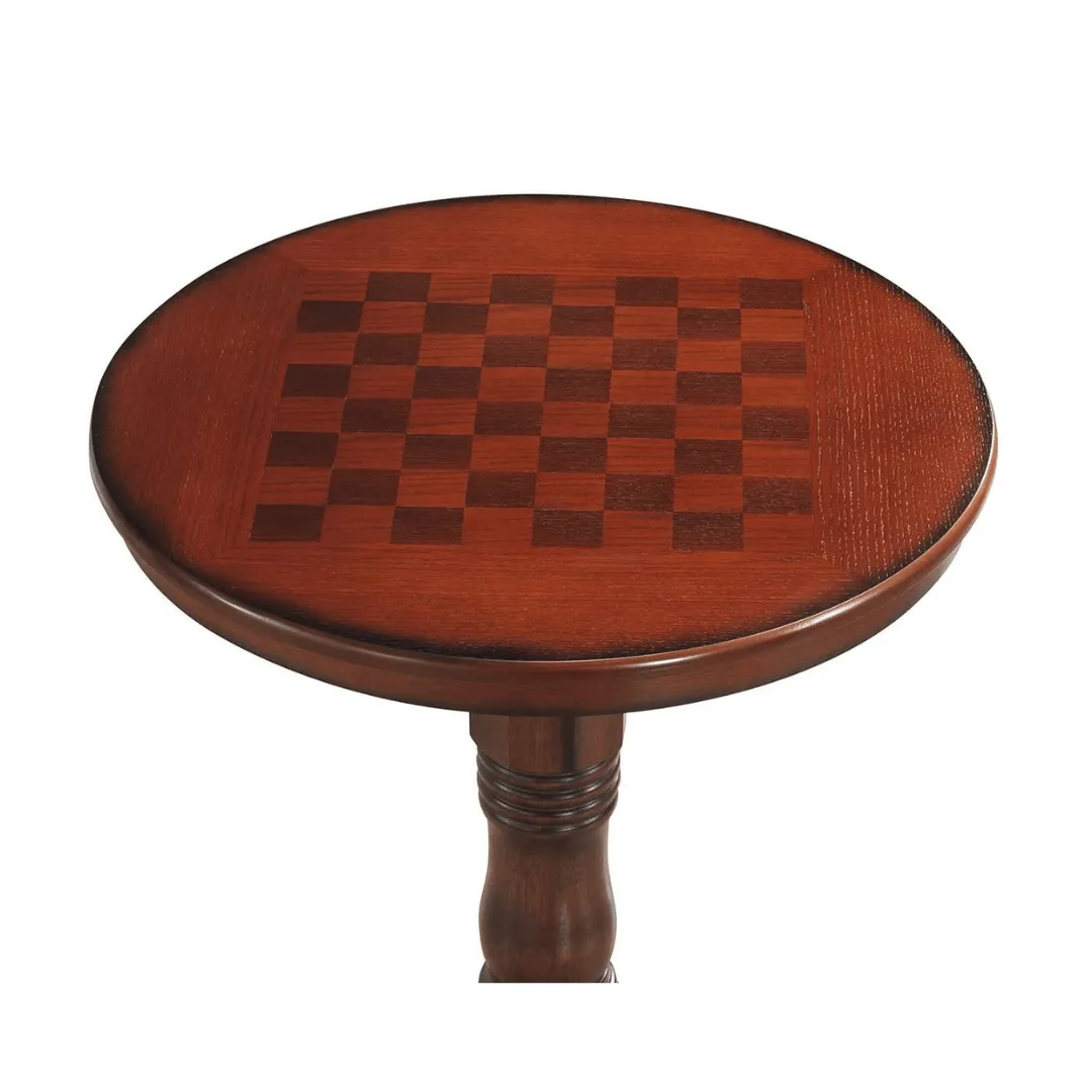 Table 42" Wooden Round Pub Pedestal Side Table