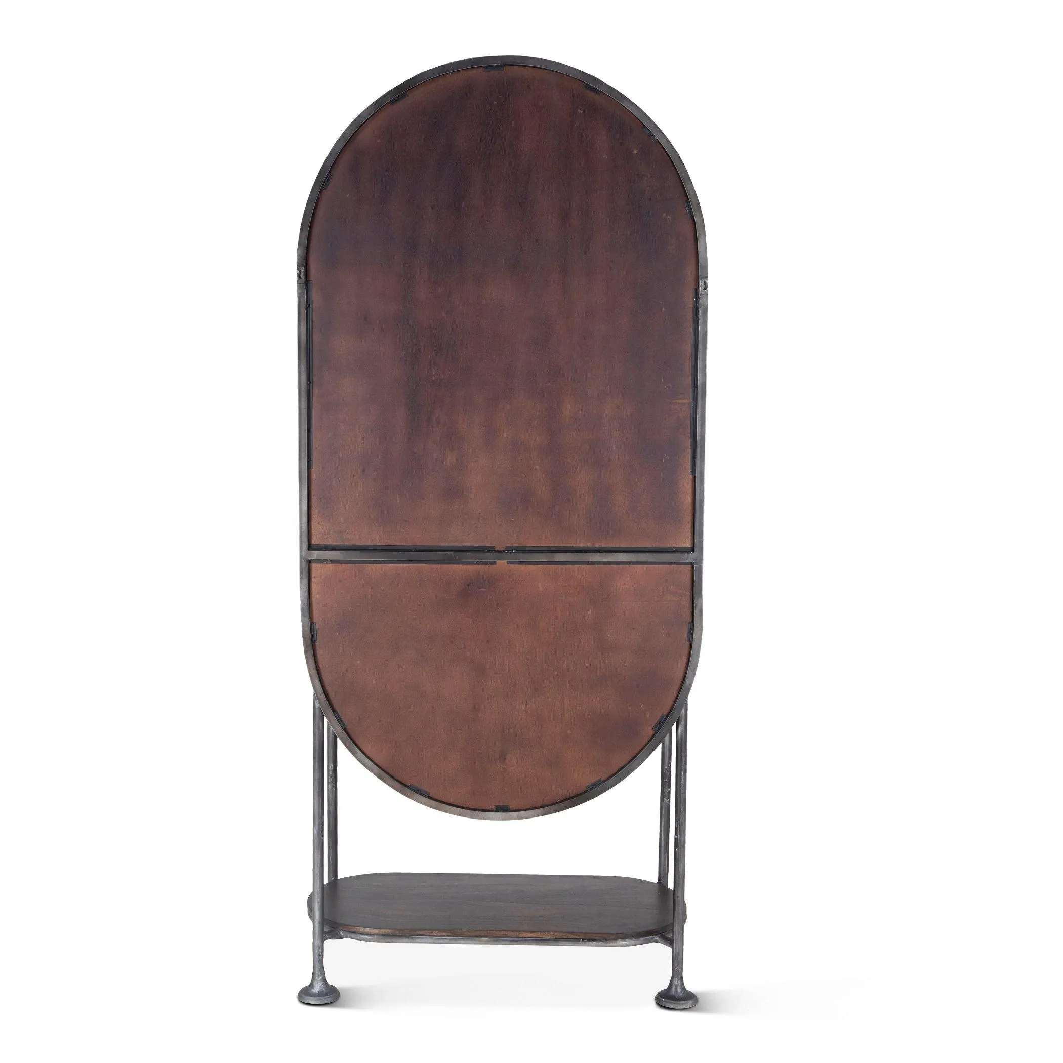 Tall Oval Industrial Bar Cabinet