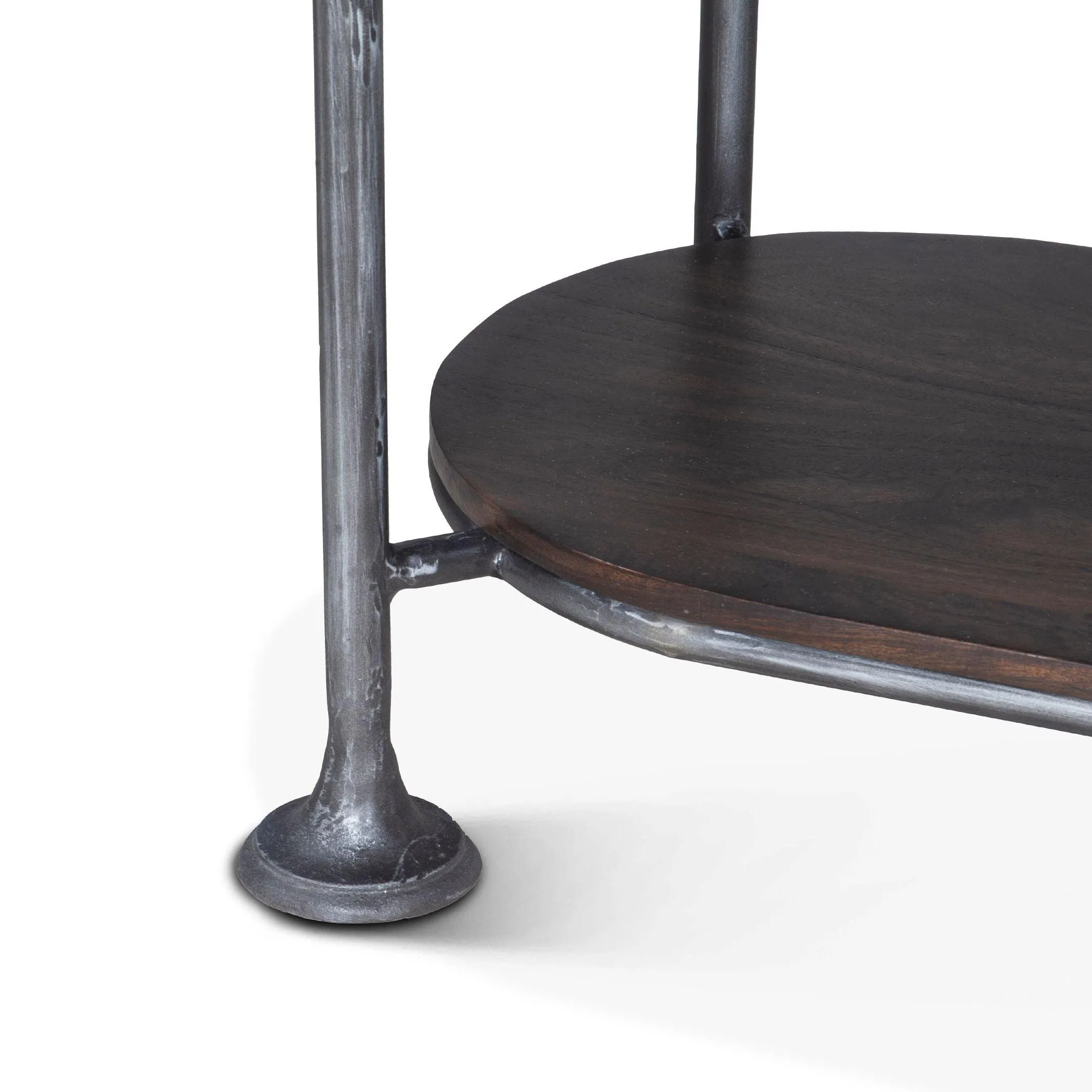 Tall Oval Industrial Bar Cabinet