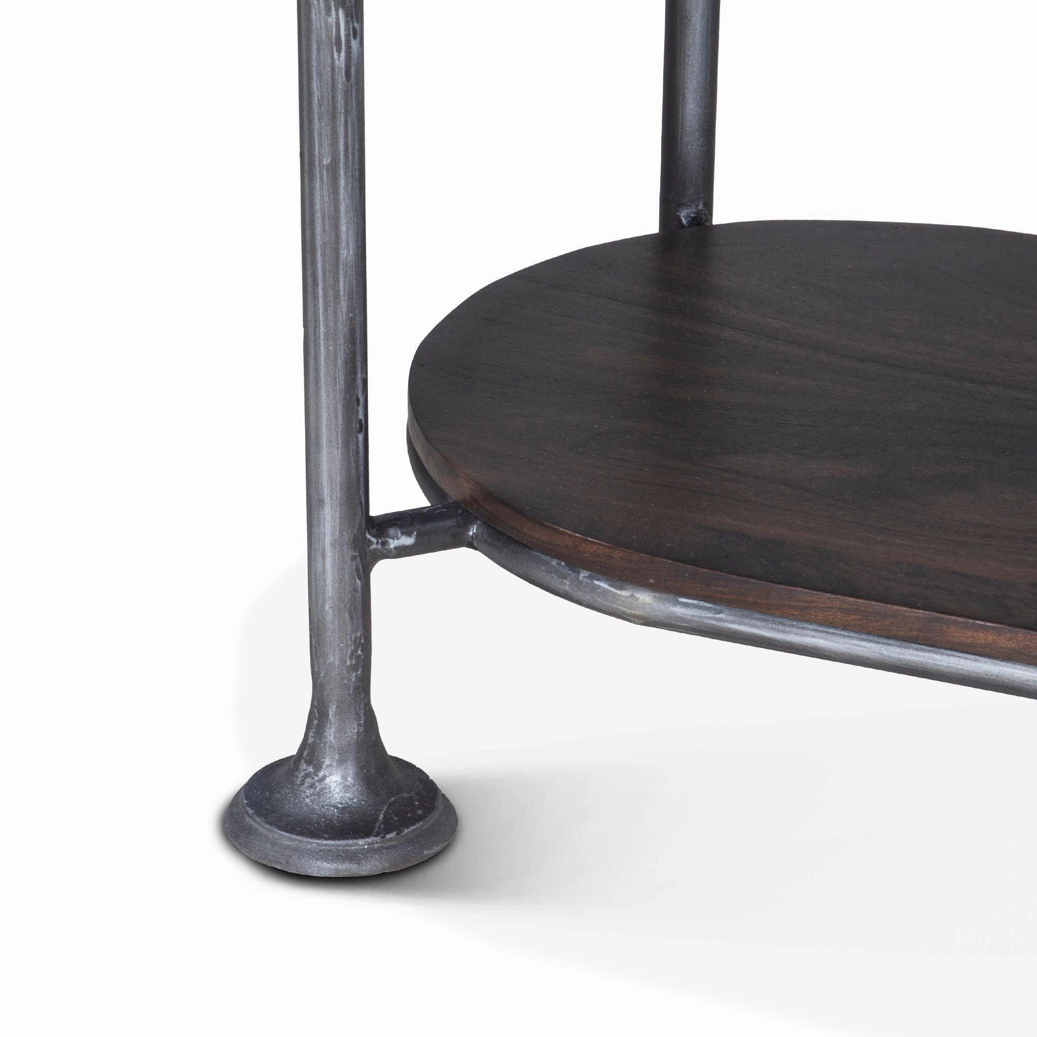 Tall Oval Industrial Bar Cabinet