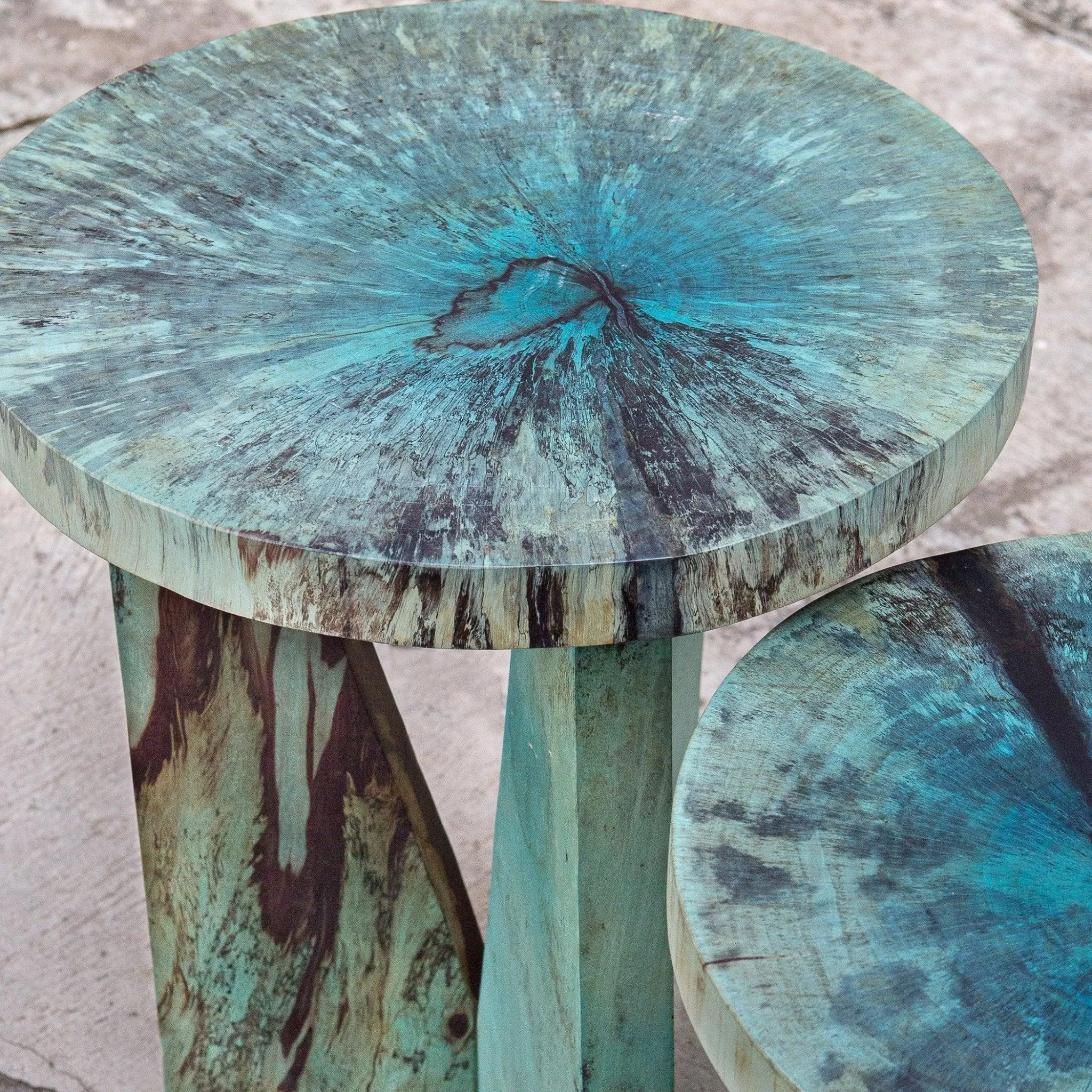 Tamarind Aqua Nesting Accent Tables