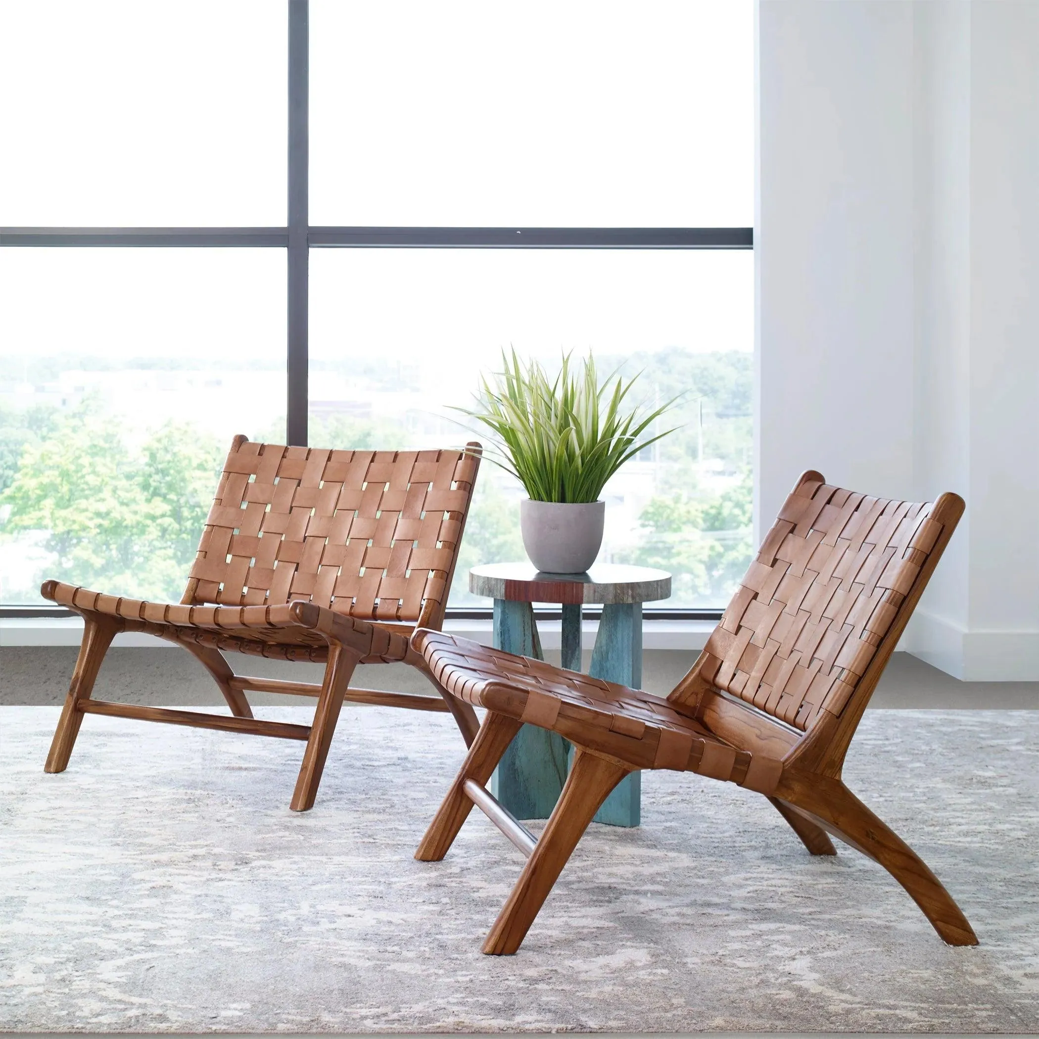Tamarind Aqua Nesting Accent Tables