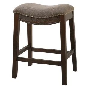 Taupe Fabric Saddle Style Counter Stool gaming chair, computer chair