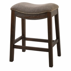 Taupe Fabric Saddle Style Counter Stool glassware set, wine glass