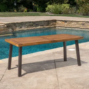 Teak Finish Acacia Wood Dining Table - NH291892 patio chairs, outdoor seating