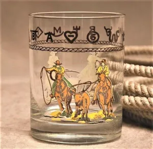 Team Roping Double Old Fashion Glasses toilet seat cover, slow close seat