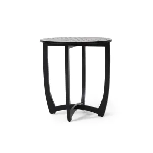 Tendoy Indoor Rustic Acacia Wood Dining Table, Black kitchen island table, dining furniture