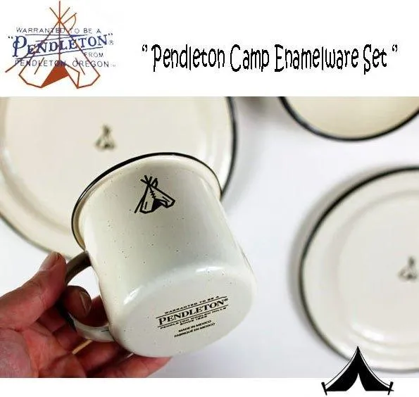 Tepee Camp Pendleton Enamelware Dishes