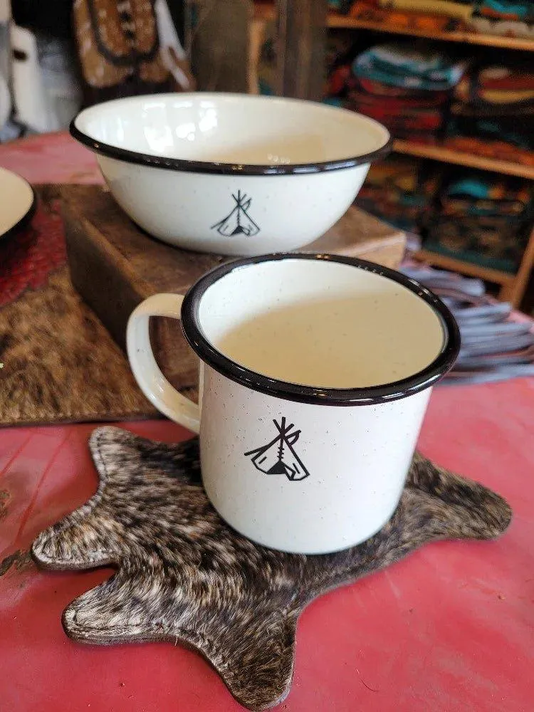 Tepee Camp Pendleton Enamelware Dishes