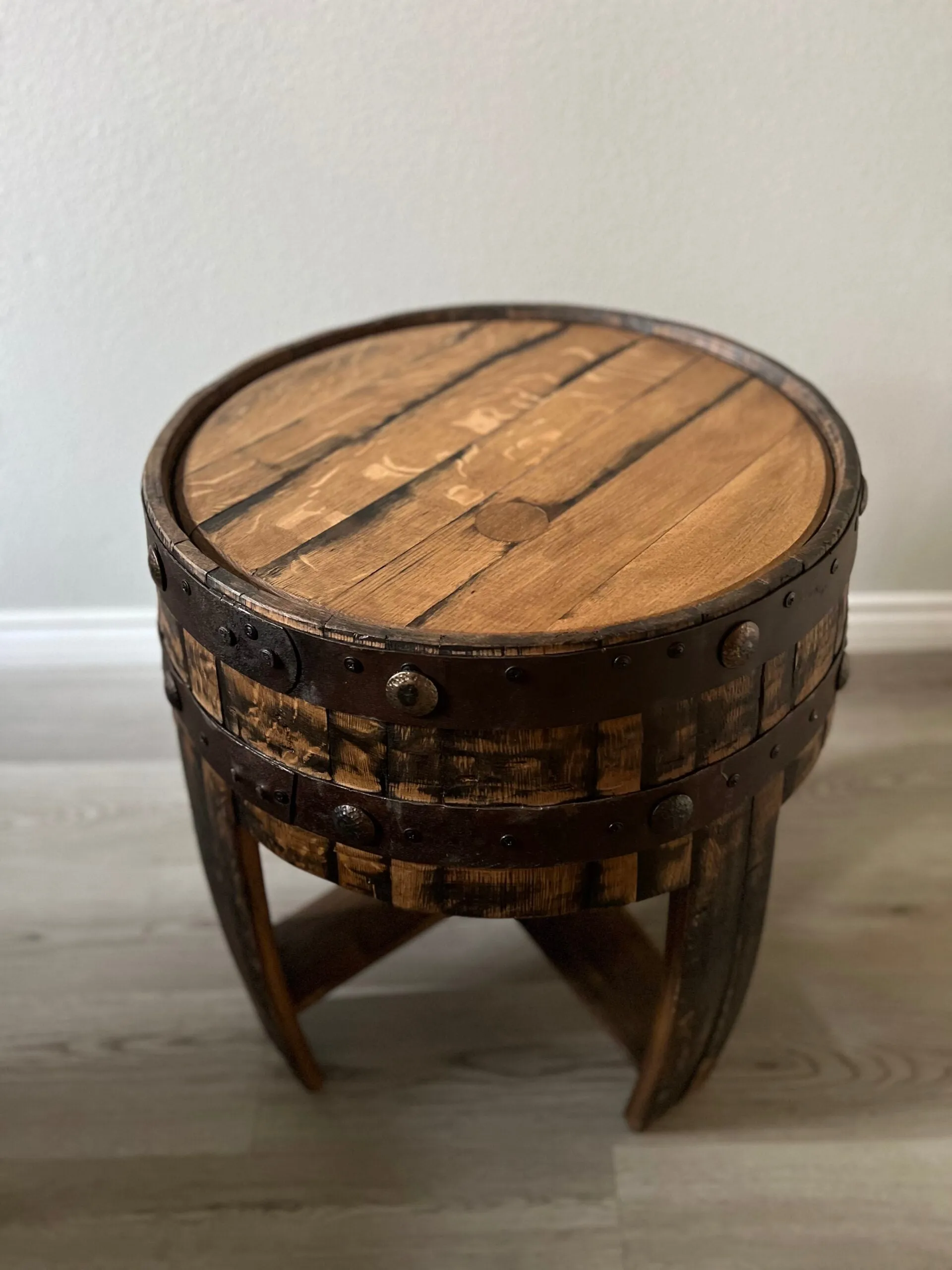 Tequila Barrel Accent Table