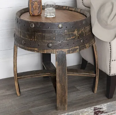 Tequila Barrel Accent Table