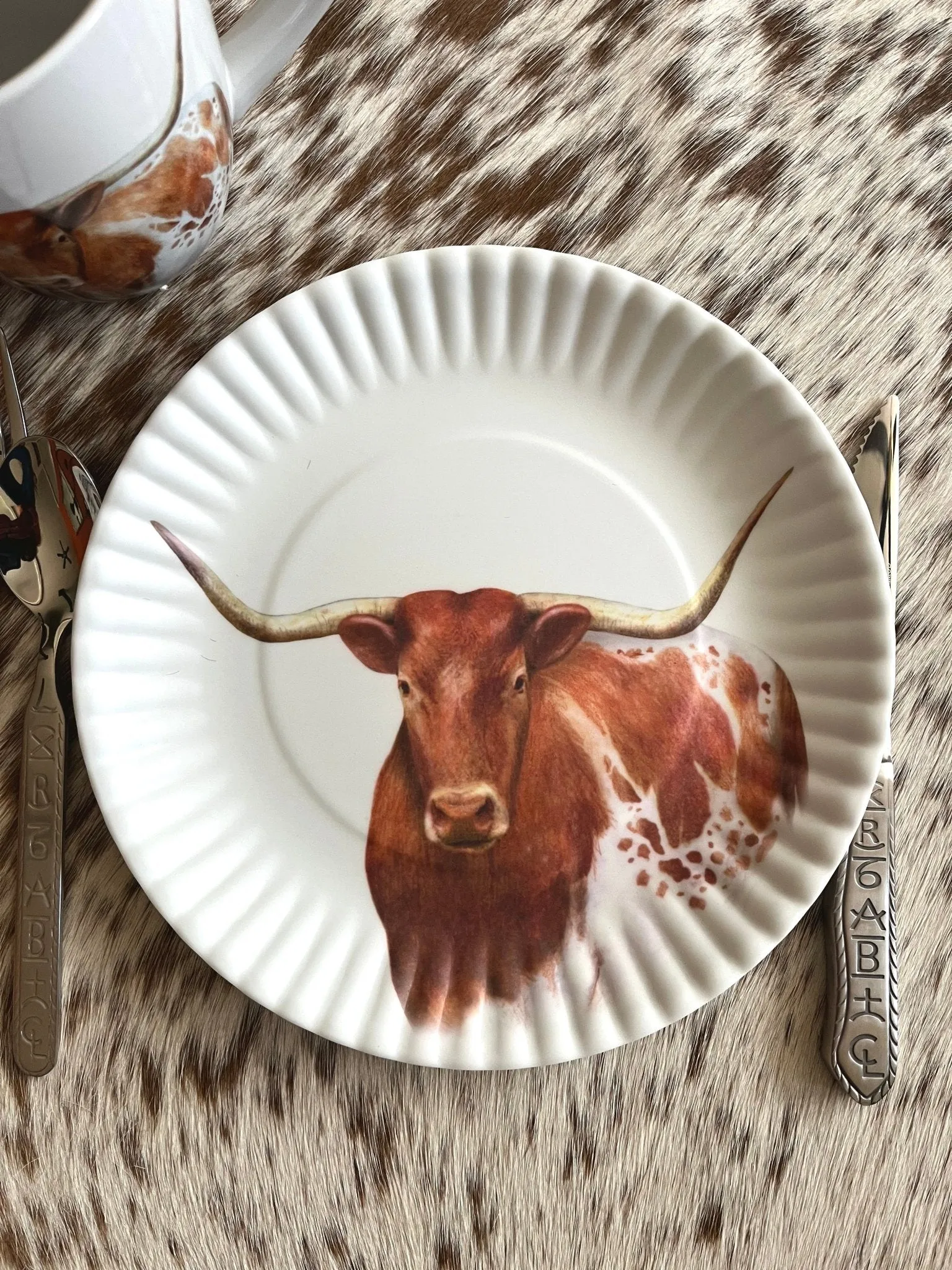 The Ranch - Western Melamine Plates toilet seat cover, slow close seat