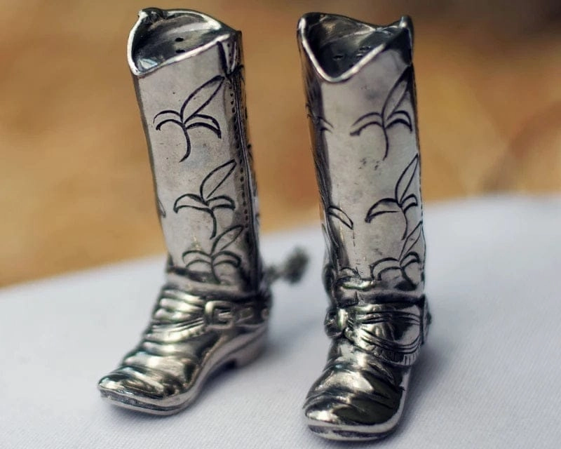 The Classic Cowboy Pewter Salt & Pepper Shakers
