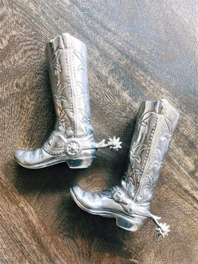 The Classic Cowboy Pewter Salt & Pepper Shakers shower curtain, waterproof liner