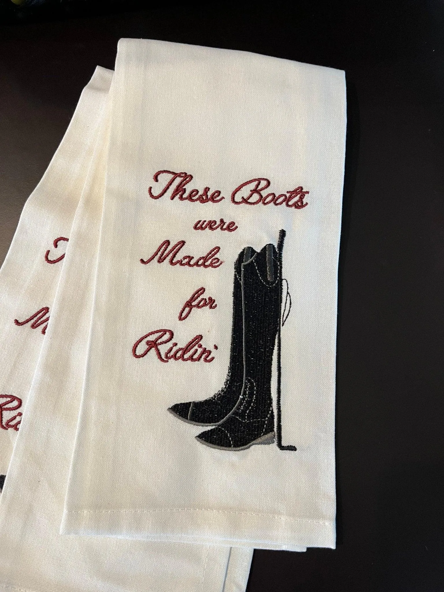 These Boots Were Made for Ridin' Dishtowel