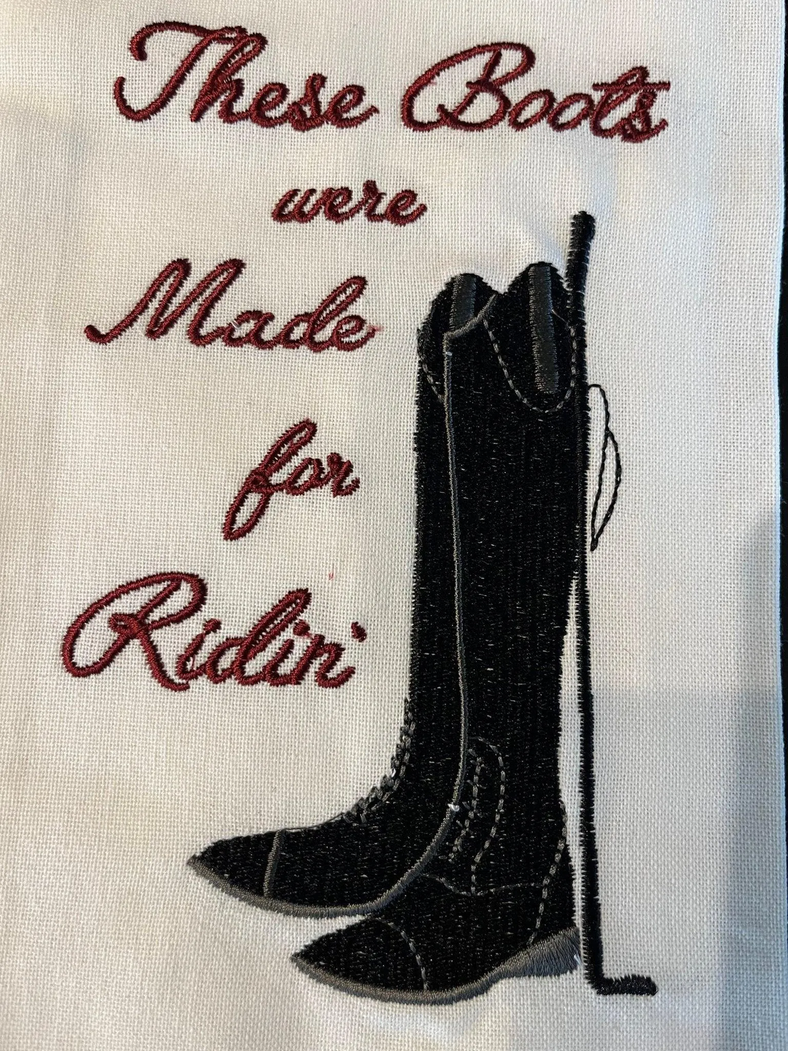 These Boots Were Made for Ridin' Dishtowel