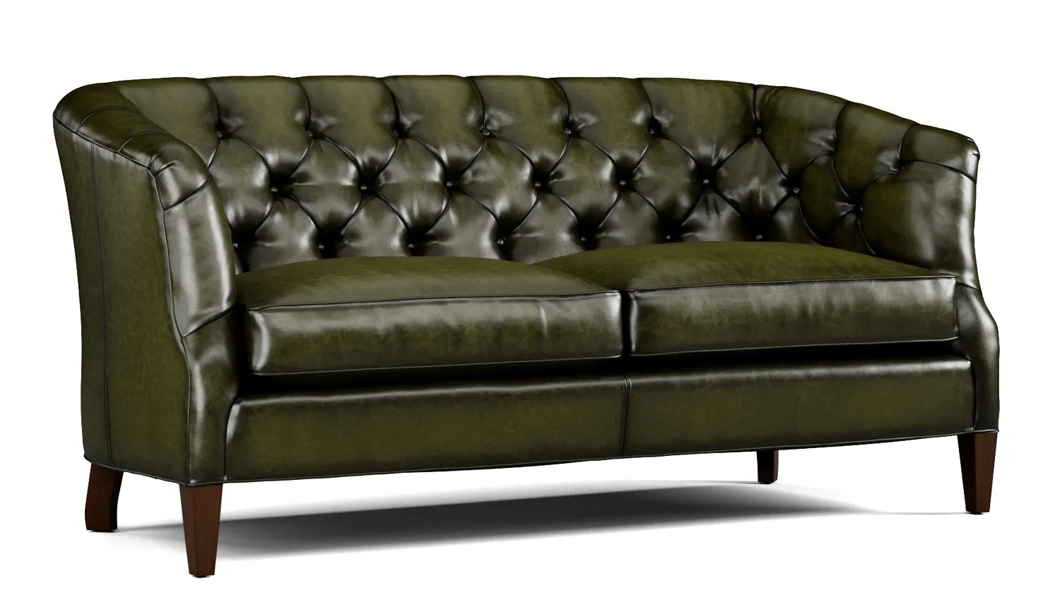 Thurston Tufted Leather Loveseat